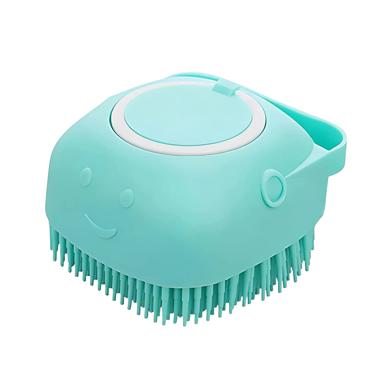 Soft Dog Cat Pet Bath Scrubber Massager Brush with Shampoo dispenser