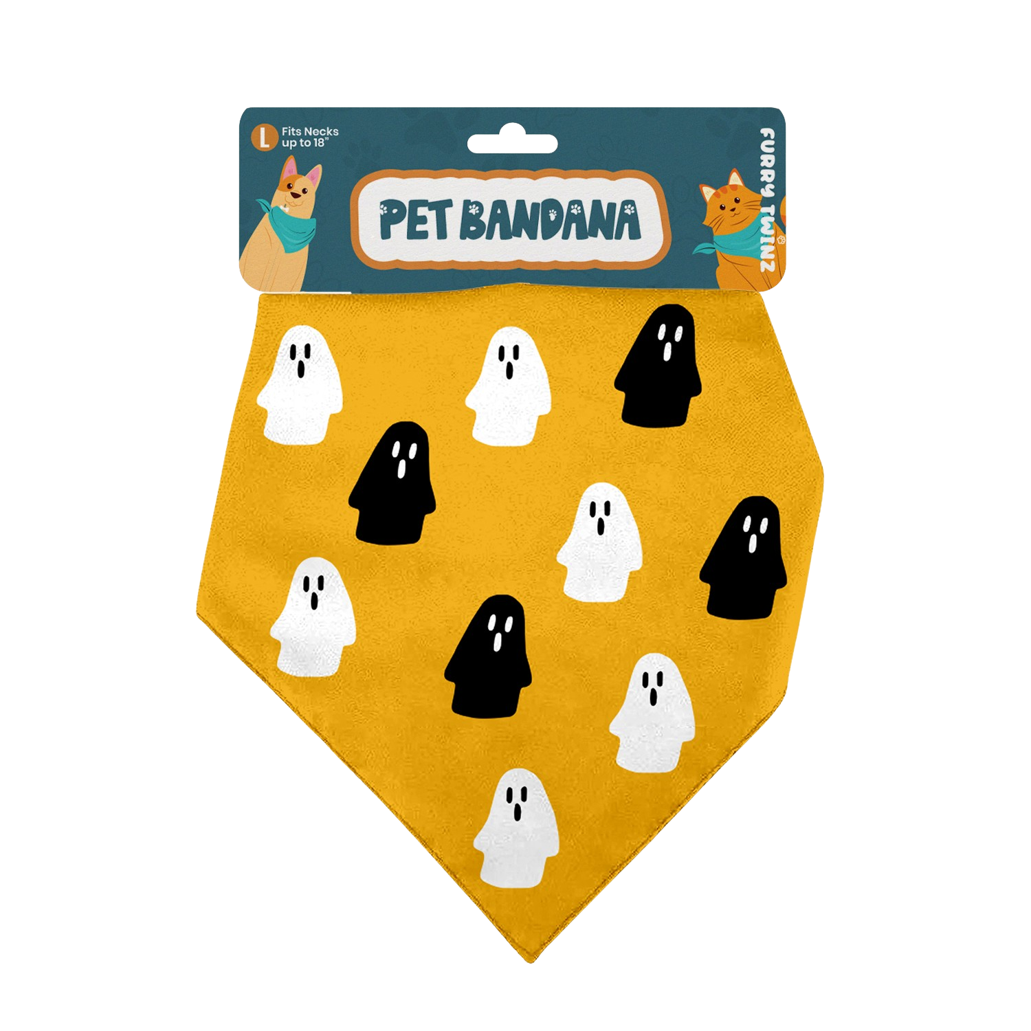 Halloween Pet Bandana – Triangle Scarf for Dogs and Cats, Comfortable Lightweight Polyester, One Size Fits Most, adjustable