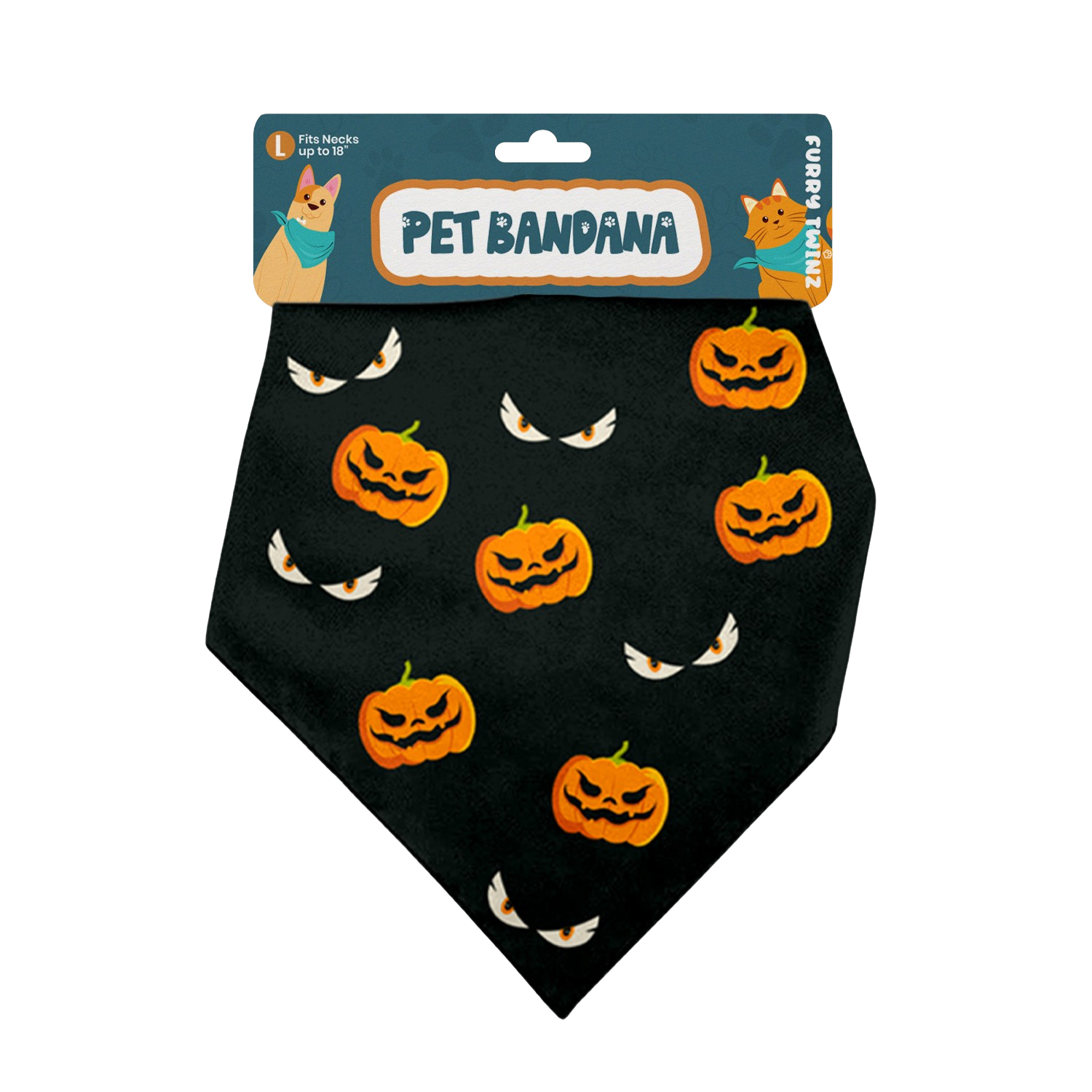 Halloween Pet Bandana – Triangle Scarf for Dogs and Cats, Comfortable Lightweight Polyester, One Size Fits Most, adjustable
