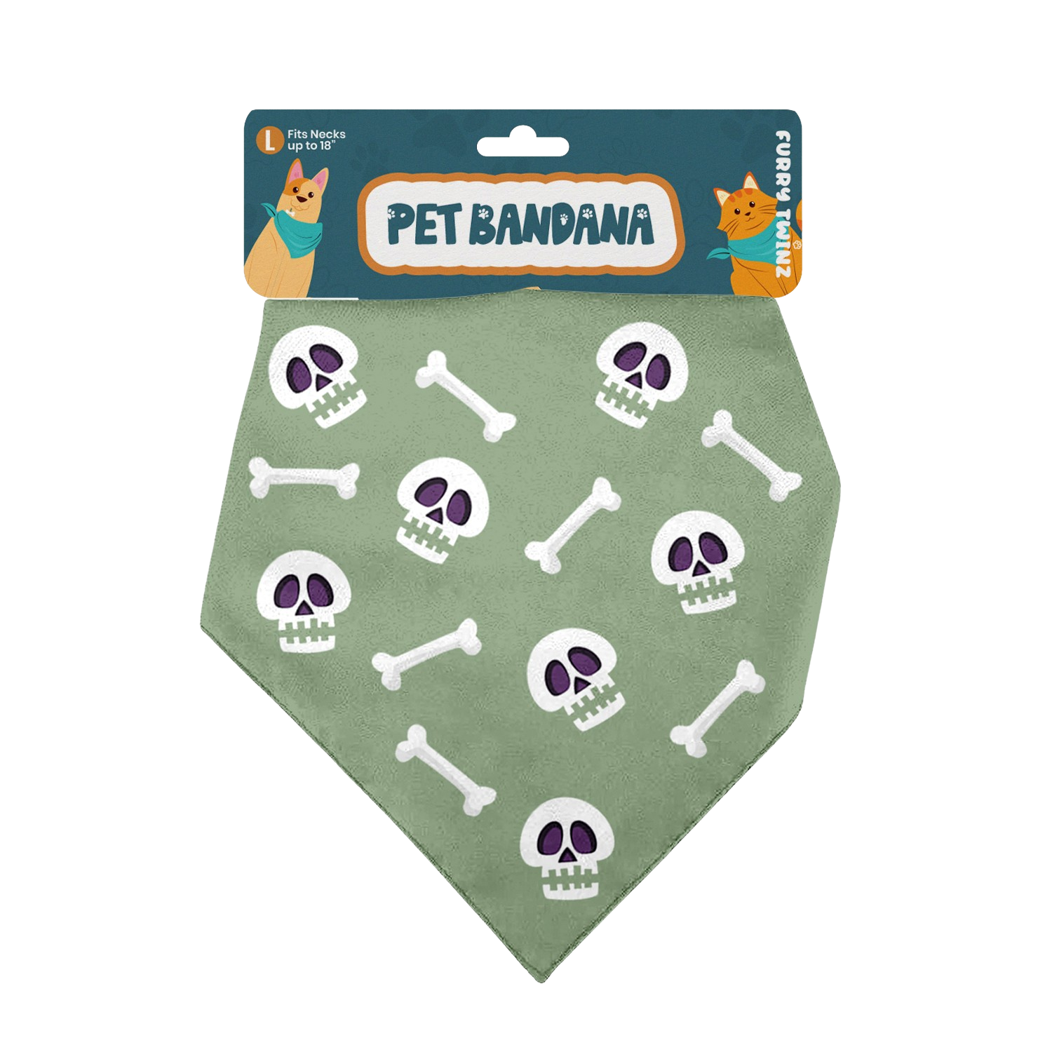 Halloween Pet Bandana – Triangle Scarf for Dogs and Cats, Comfortable Lightweight Polyester, One Size Fits Most, adjustable