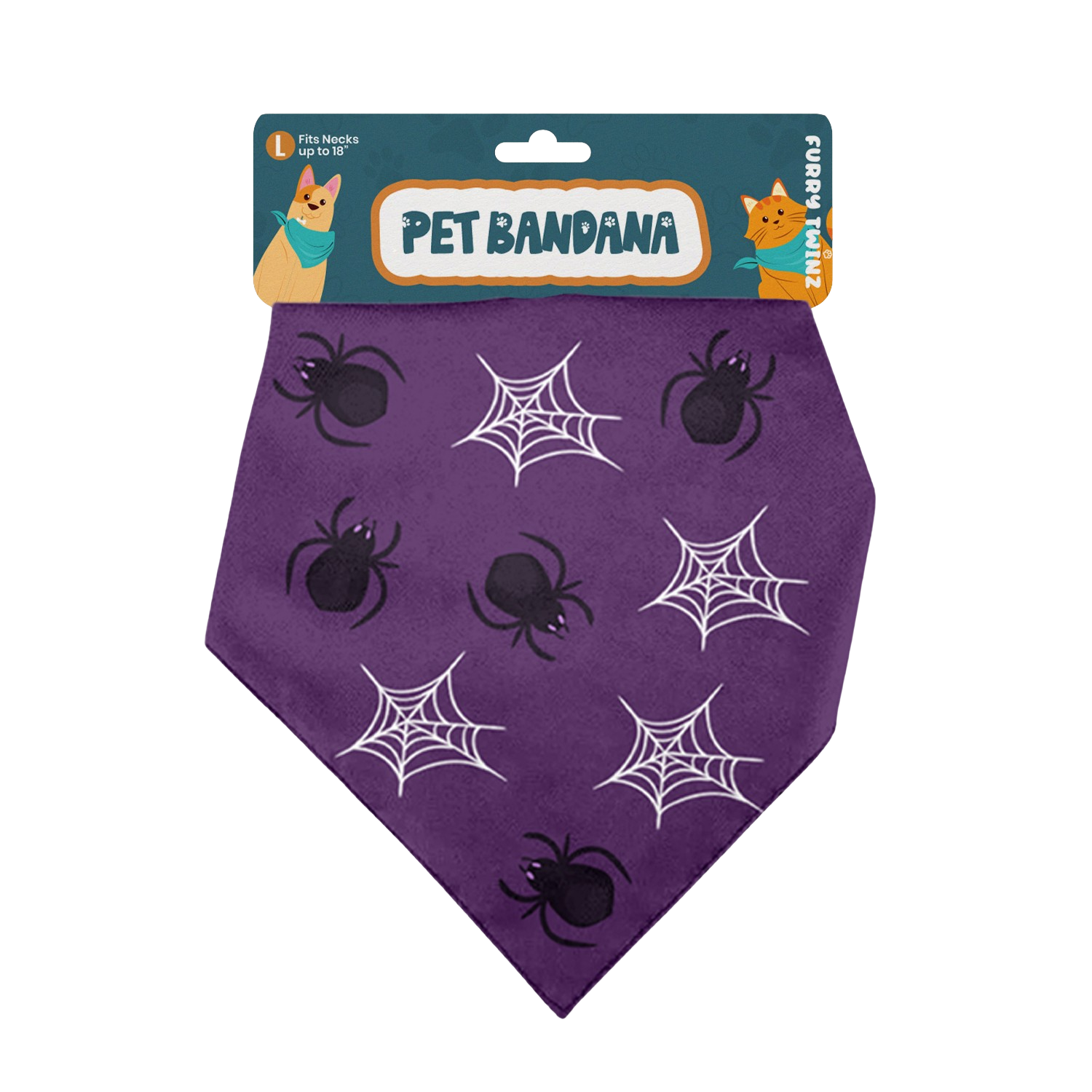 Halloween Pet Bandana – Triangle Scarf for Dogs and Cats, Comfortable Lightweight Polyester, One Size Fits Most, adjustable